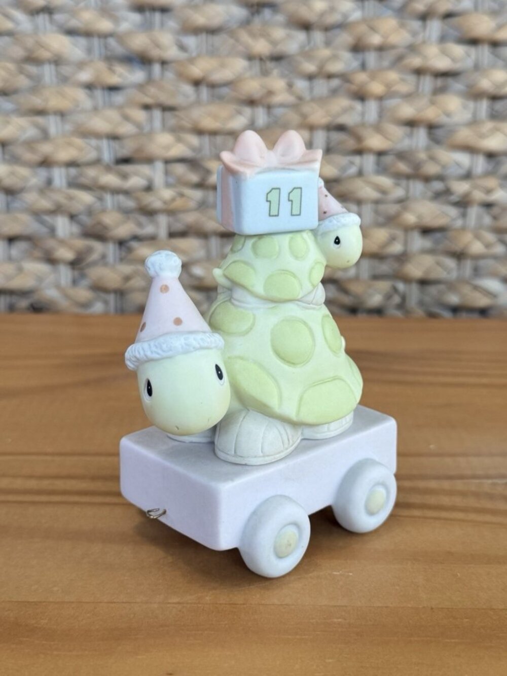 Precious Moments 11 Year Old Birthday Train Turtle Figurine Take Your Time w/BOX